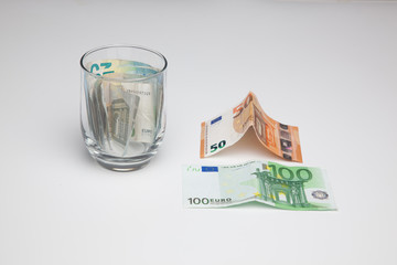 Billetes de Euro, útiles en Europa, la banca, los sistemas financieros, la economía, los...