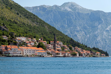 Fototapeta na wymiar Herceg Novi ancient town in Kotor bay in Montenegro