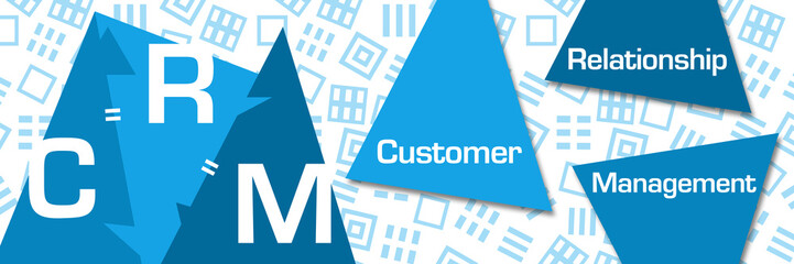 CRM - Customer Relationship Management Blue Triangle Horizontal 