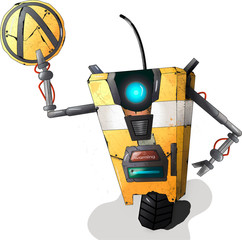 robot with sign Borderlands, Borderlands 2