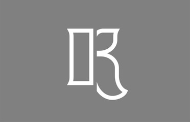 K grey and white alphabet letter logo icon design