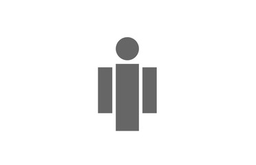 grey simple creative people vector flat icon design concept