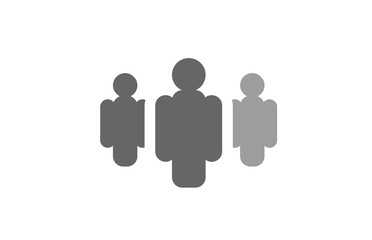 grey simple creative people vector flat icon design concept