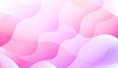 Wavy Background with Lines. Design For Your Header Page, Ad, Poster, Banner. Vector Illustration with Color Gradient.