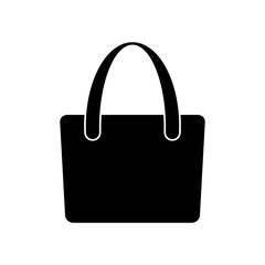 Shopping bag icon. Vector logo. Template. Flat design. Pictogram isolated.