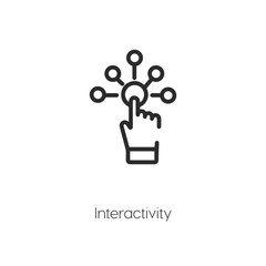 interactivity icon vector symbol sign
