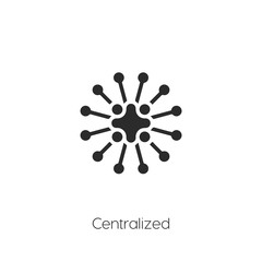 centralized icon vector symbol sign