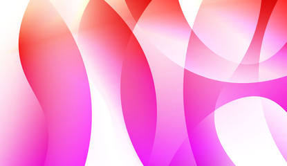 Template Background With Wave Geometric Shape. For Your Design Wallpaper, Presentation, Banner, Flyer, Cover Page, Landing Page. Colorful Vector Illustration