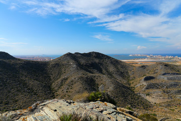 Mountains landscape of the National Park of Calblanque in Murcia, Spain.