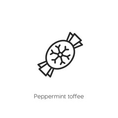 peppermint toffee icon vector symbol sign