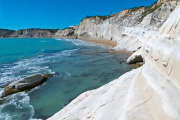Scala dei Turchi, Realmonte, Agrigento, Sicily - A geological wander formed by marl, a sedimentary rock with a characteristic white color