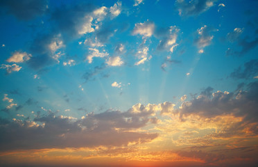 Clouds at sunset