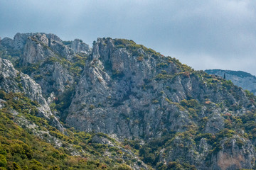 Greece, april 2019, Holy Mountain Athos – different views of monasteries exteriors
