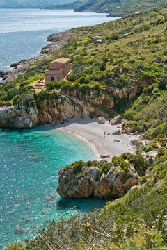 Cala Tonnarella dell'Uzzo in the Oasi dello Zingaro natural reserve, San Vito Lo Capo, Sicily