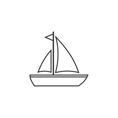 Boat, sail, sailing, ship, yacht icon. Vector illustration, flat design.