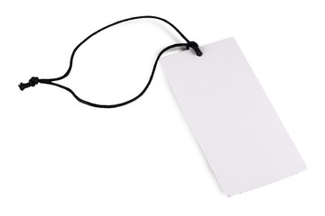 The Blank paper price tag or label isolated