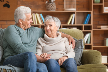 Portrait of elderly couple in nursing home