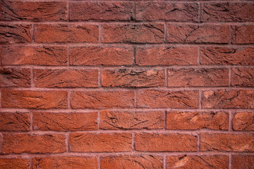 Red brick wall surface texture