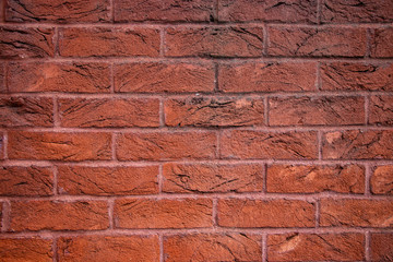 Red brick wall surface texture