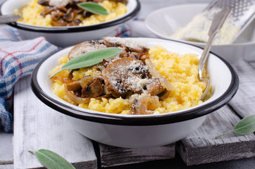 Boiled corn porridge