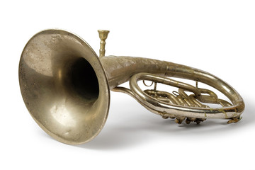 Old vintage French horn