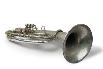 Obraz premium Old vintage French horn