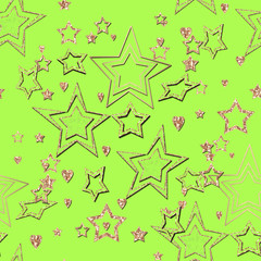 Abstract disco birthday stars starry glitter print
