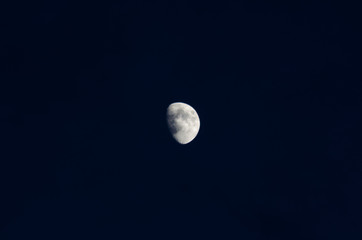 full moon in dark night