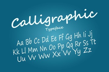 Calligraphic alphabet vector illustration