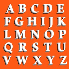 Bold font alphabet vector illustration