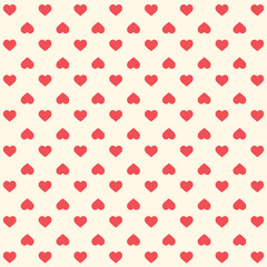 Beautiful seamless pattern with hearts vector illustration