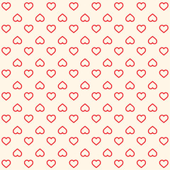 Beautiful seamless pattern with hearts vector illustration