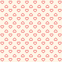 Beautiful seamless pattern with hearts vector illustration