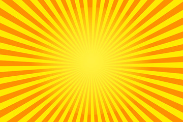 Comic yellow background cartoon style sunlight vector Illustration. EPS 10