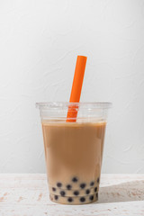 タピオカアイスティー　タピオカドリンク　Asian style Tapioca bubble tea