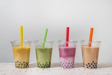 タピオカアイスティー　タピオカドリンク　Asian style Tapioca bubble tea
