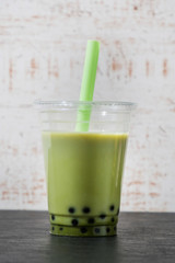 タピオカアイスティー　タピオカドリンク　Asian style Tapioca bubble tea