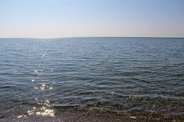 Clear water of the Black Sea. Abkhazia.