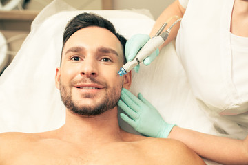 Skin nourishing procedure and satisfied client