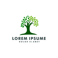 Tree logo template. nature icon design - vector