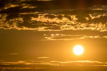 Abendsonne und Sonnenuntergang