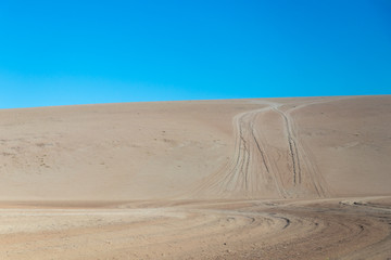 Background with barren desert scenery in the Bolivian Andes, in the Nature reserve Edoardo Avaroa
