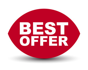 red vector banner best offer