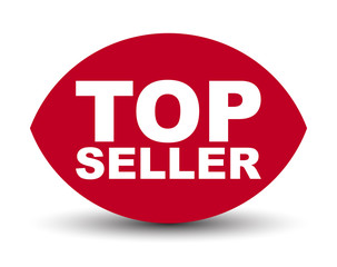 red vector banner top seller