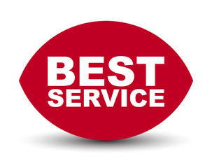 red vector banner best service
