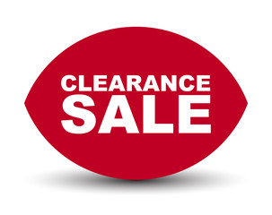 red vector banner clearance sale
