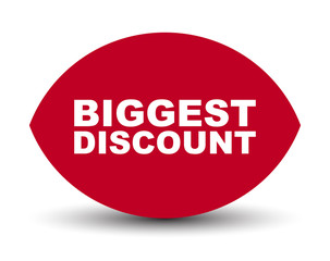 red vector banner biggest discount