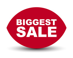 red vector banner biggest sale