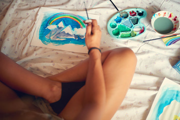 Person painting