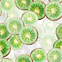 Seamless picture of kiwi slices.